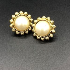 Vintage Bold Faux Pearl Earrings